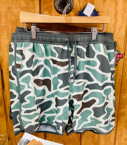 Burlebo Mens Camo Swim Shorts