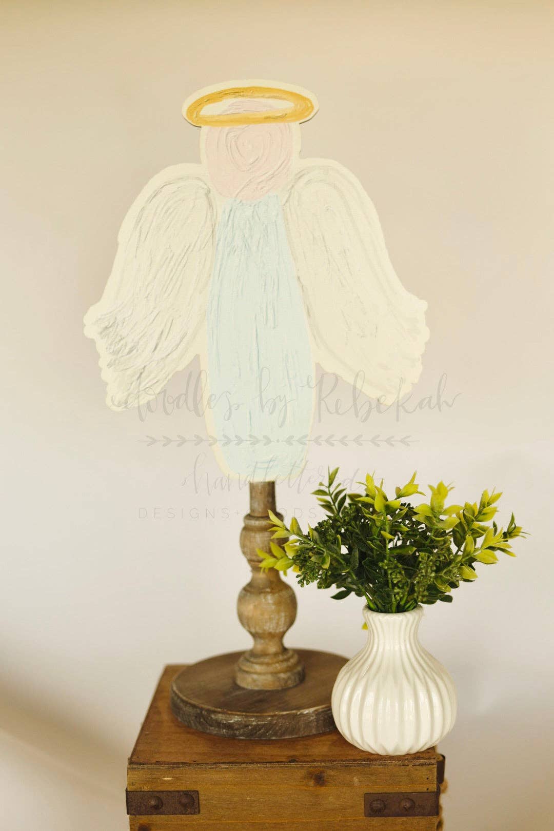 Angel with halo Doorhanger/Topper/Attachment