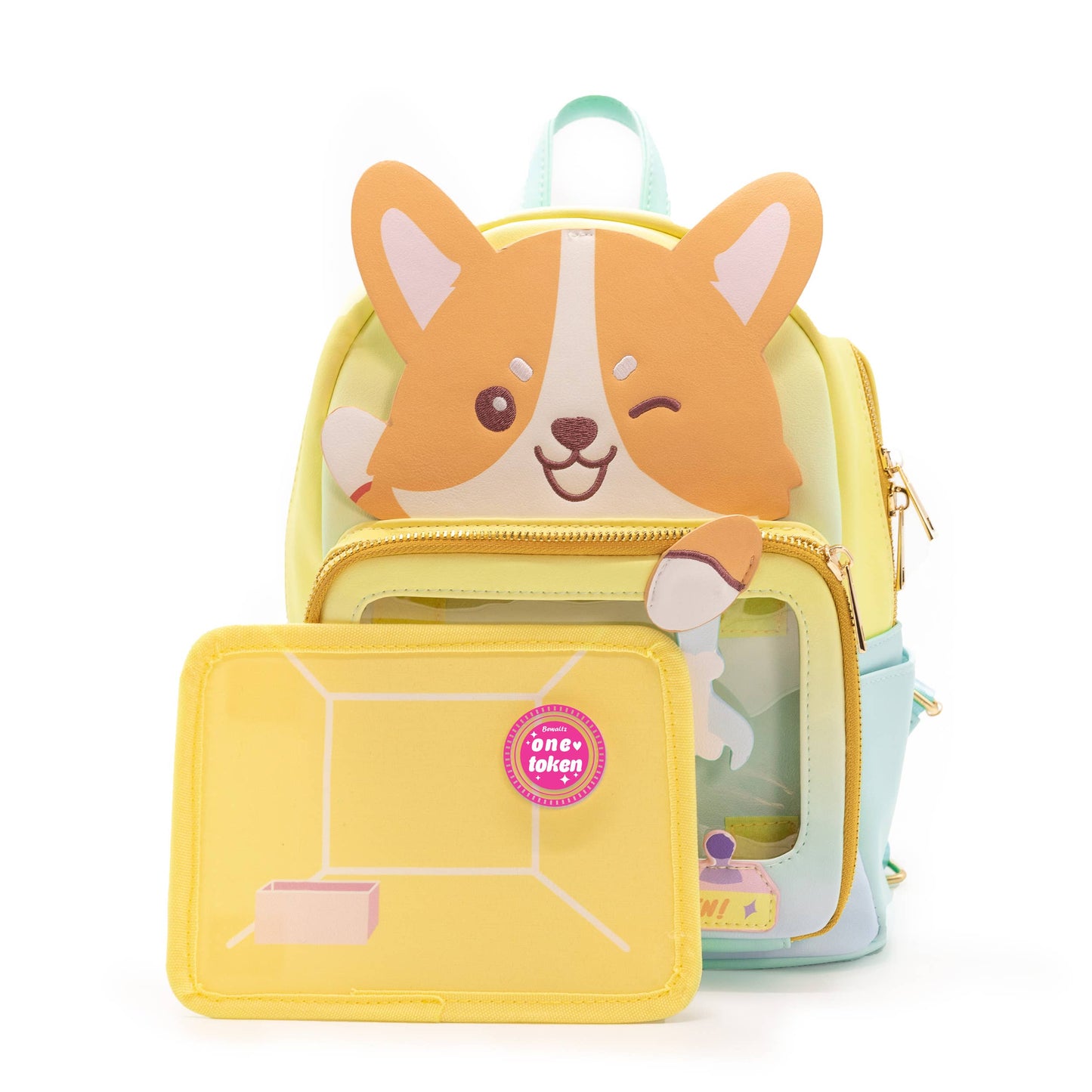 Claw Machine Pin Collector Backpack - Sunshine Corgi