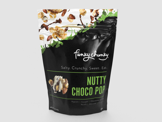 Nutty Choco Pop | Chocolate Popcorn |  5-ounce Bags