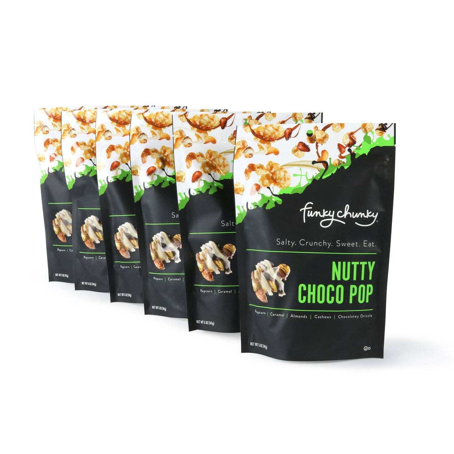 Nutty Choco Pop | Chocolate Popcorn |  5-ounce Bags