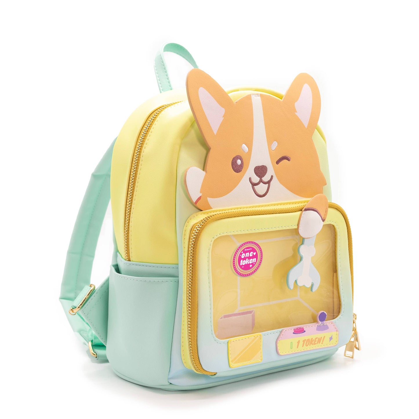 Claw Machine Pin Collector Backpack - Sunshine Corgi