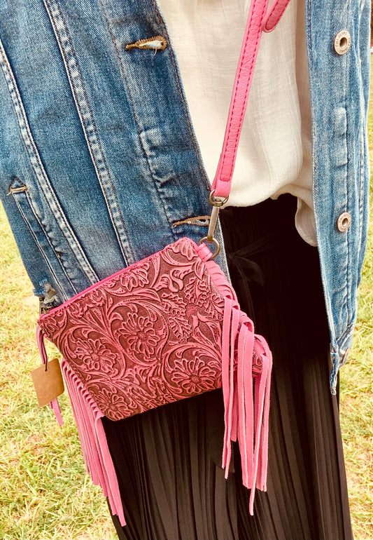 Pretty in Fringe Crossbody