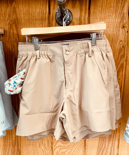 Khaki Mens Performance Shorts