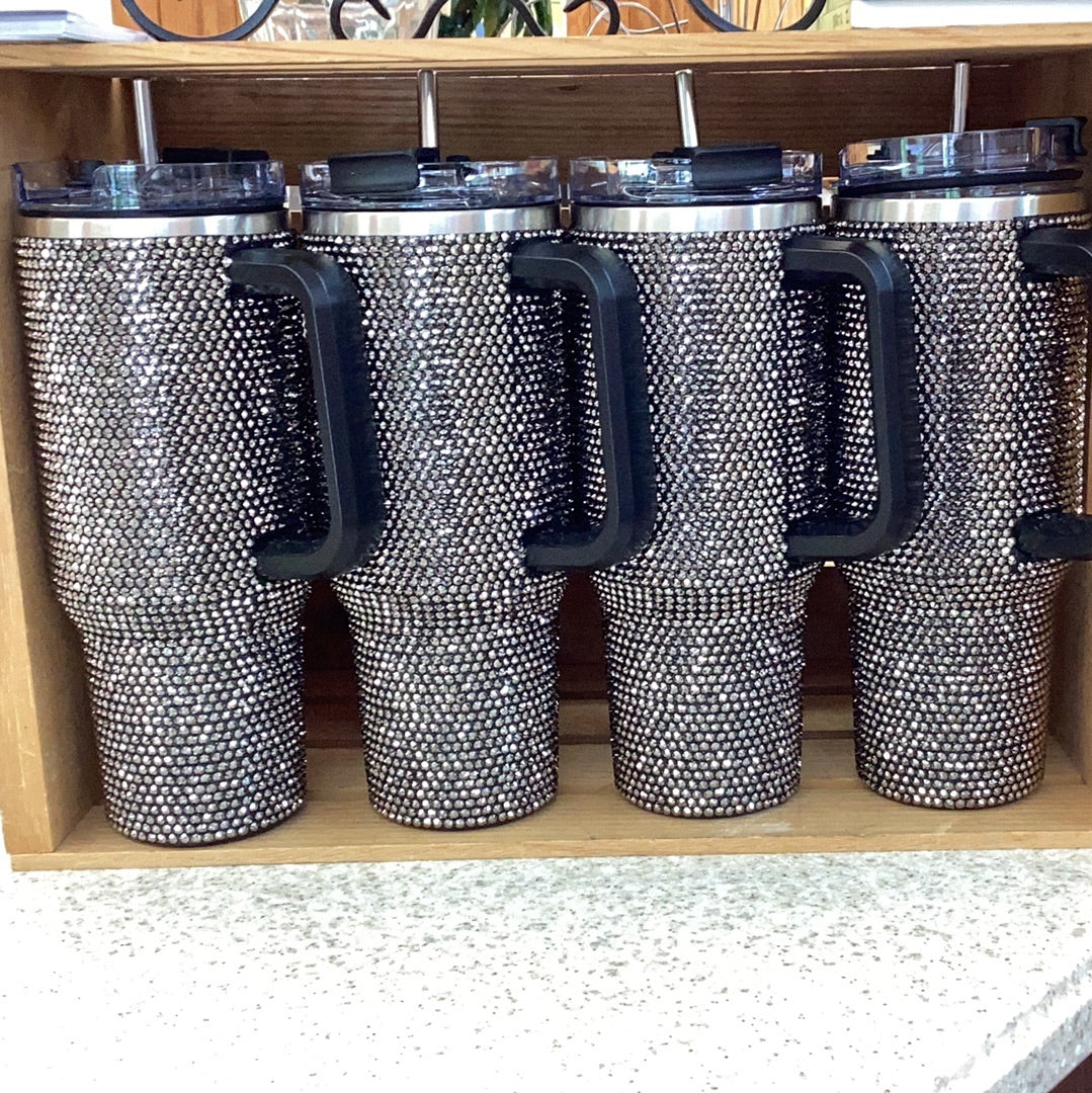 Black Sequin 40 oz Tumbler