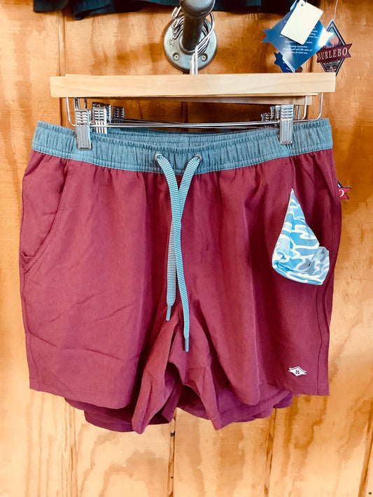 Maroon Mens Athletic Performance Shorts