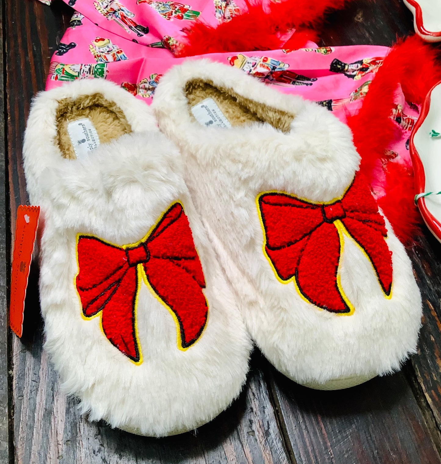 Red Bow Slippers