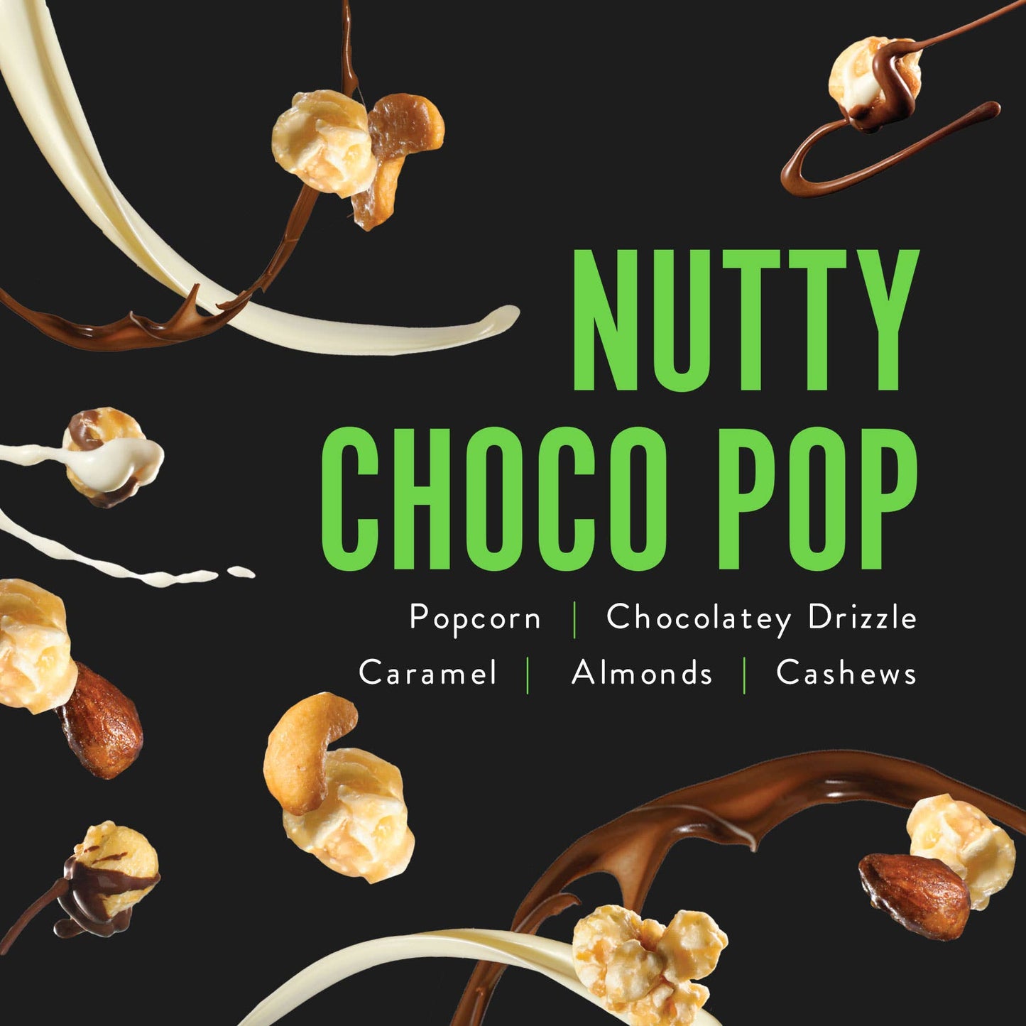 Nutty Choco Pop | Chocolate Popcorn |  5-ounce Bags