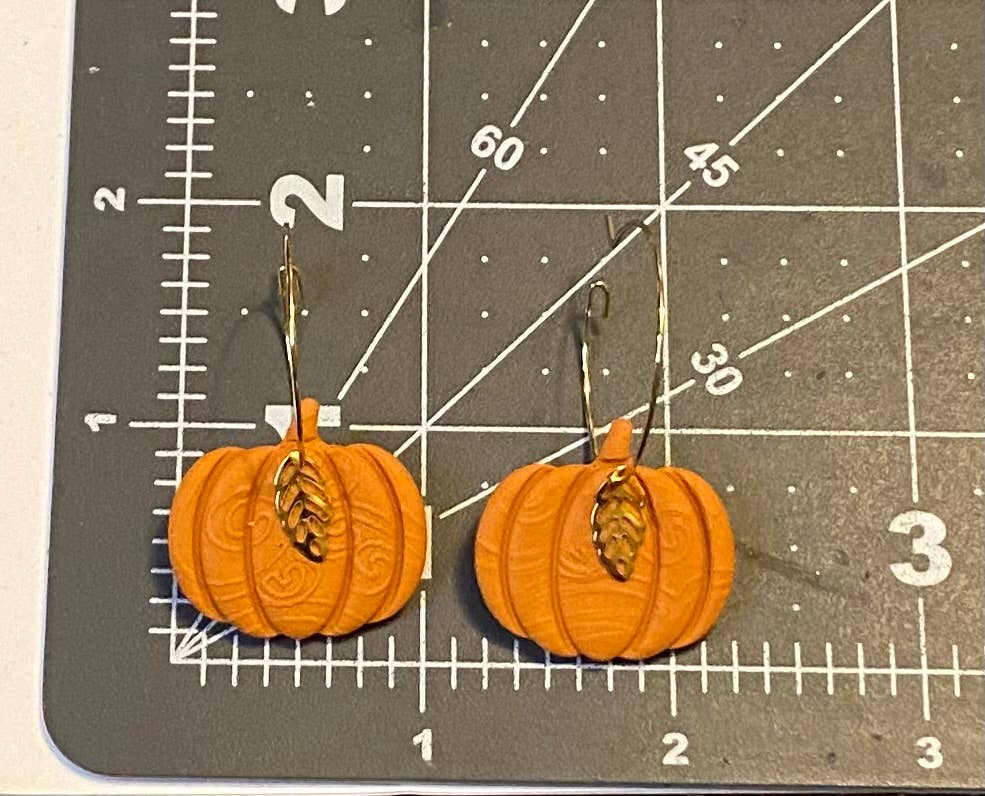 Pumpkin Hoops with gold leaf 