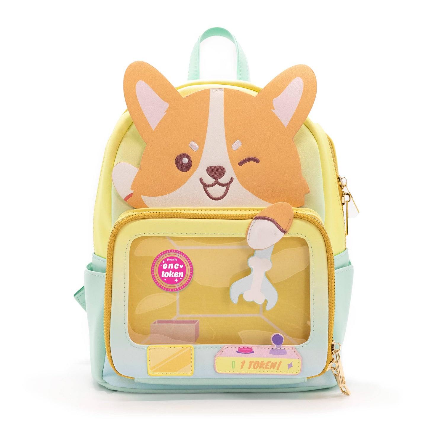 Claw Machine Pin Collector Backpack - Sunshine Corgi