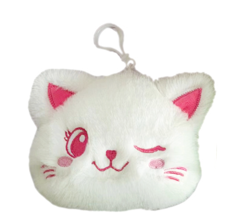 Cute Plush Coin Purse - Winky Kitty